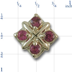 r5501 Pink Tourmaline Bracelet Slide 